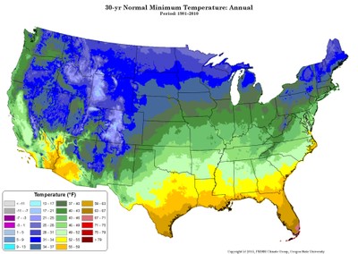 30-yr Normal Minimum Temperature: Annual