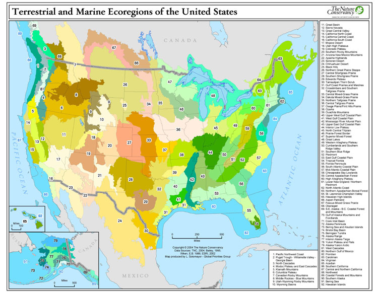 Terrestrial and Marine Ecosystems of the US
